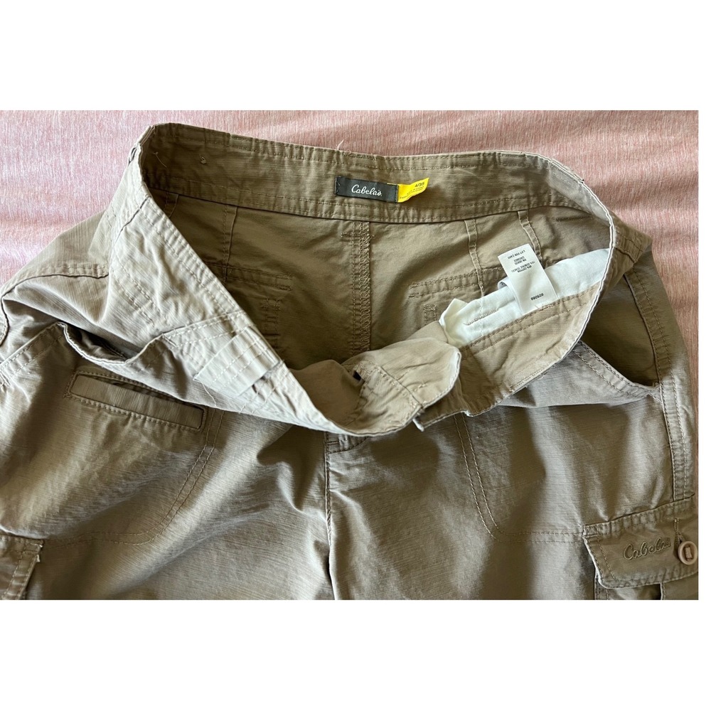 Cabelas Womens Cargo Pants Straight Leg Cotton Tencel Size 4/35 - Picture 2 of 10